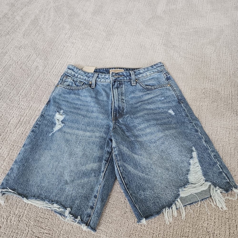 Distressed Denim Women Shorts
